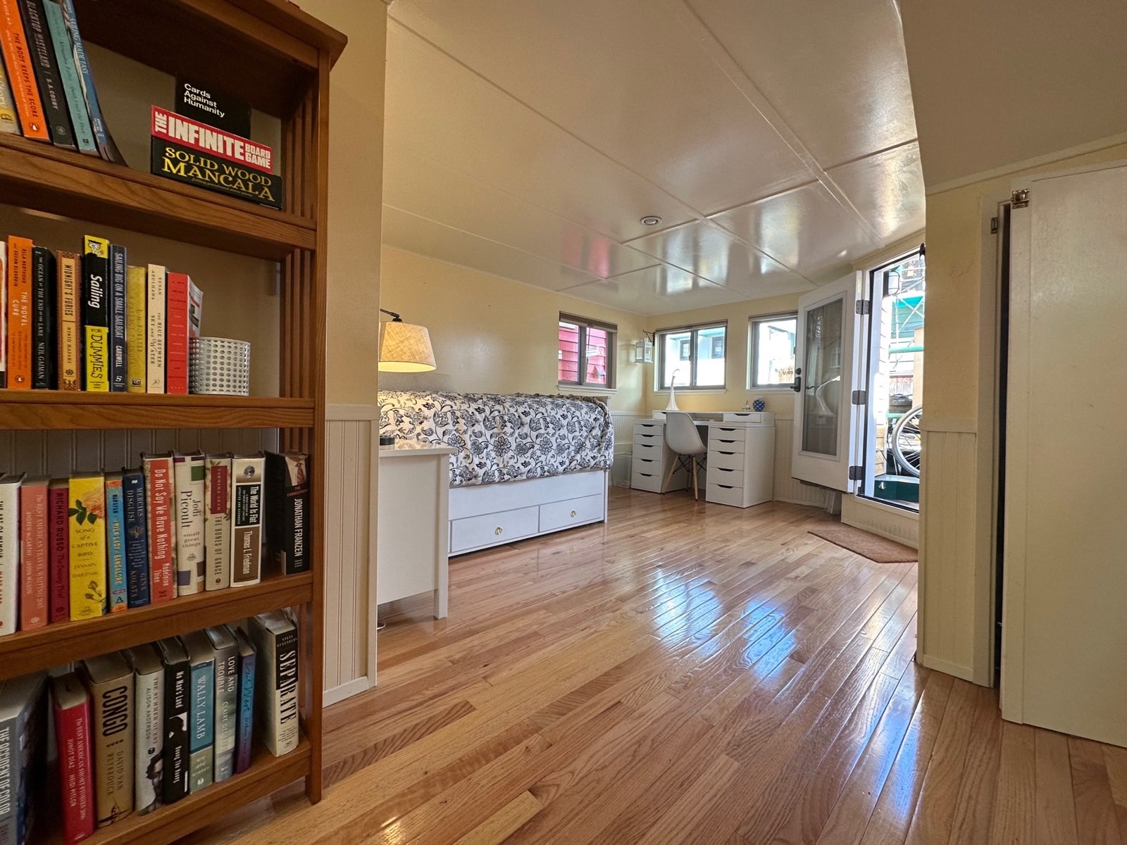 Second bedroom with bookcase